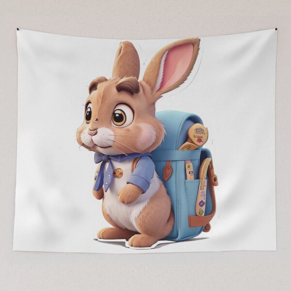 Item preview, A cute rabbit back to school designed and sold by DreamWorld07.