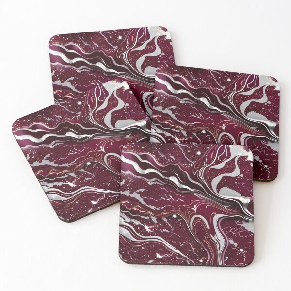 Item preview, Maroon and white marble swirls #9 designed and sold by BirdsnStuff.