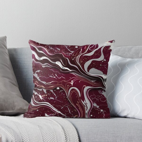 Item preview, Maroon and white marble swirls #9 designed and sold by BirdsnStuff.