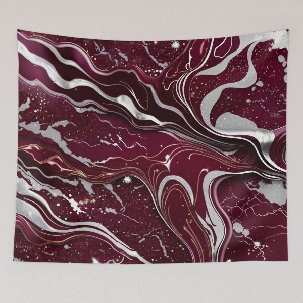 Item preview, Maroon and white marble swirls #9 designed and sold by BirdsnStuff.