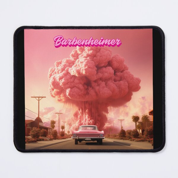 Item preview, Barbenheimer Car And Pink Mushroom Cloud Explosion designed and sold by jenmountainen.
