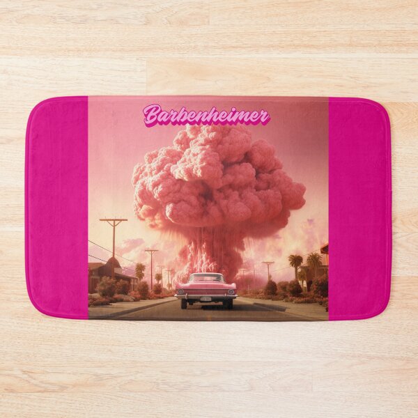 Item preview, Barbenheimer Car And Pink Mushroom Cloud Explosion designed and sold by jenmountainen.