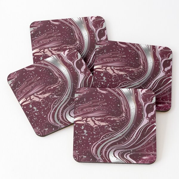 Item preview, Maroon and white marble swirls #10 designed and sold by BirdsnStuff.