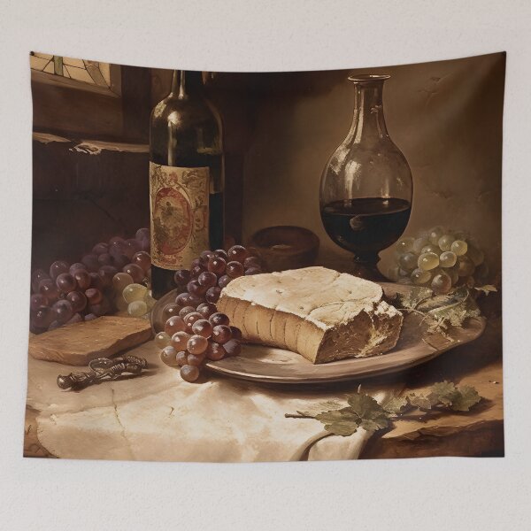 Item preview, Medieval Breakfast Still Life Art Print designed and sold by SolarArchitect.