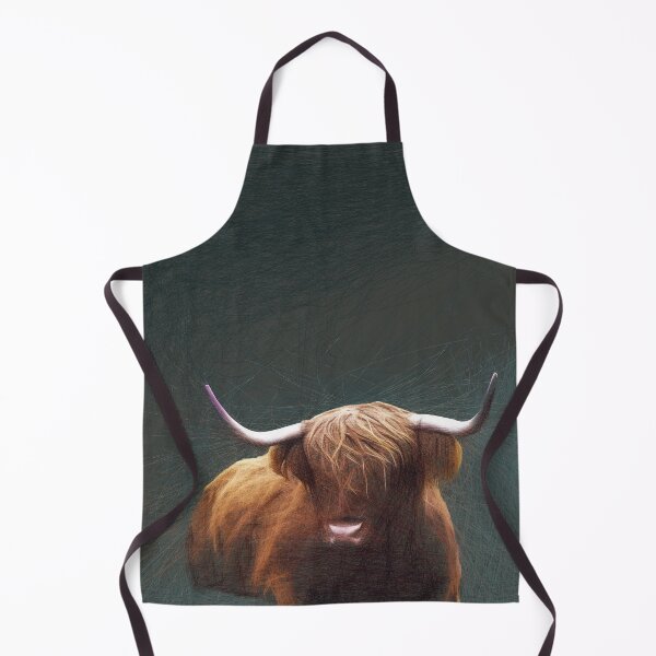 Item preview, Highland cow relaxing peacefully. Image created using geometric shape designed and sold by EdgyEdgeArt.