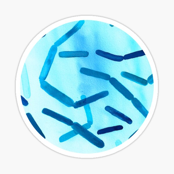 Bacteria in Blue Sticker