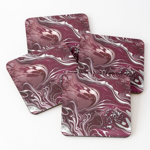 Item preview, Maroon and white marble swirls #11 designed and sold by BirdsnStuff.