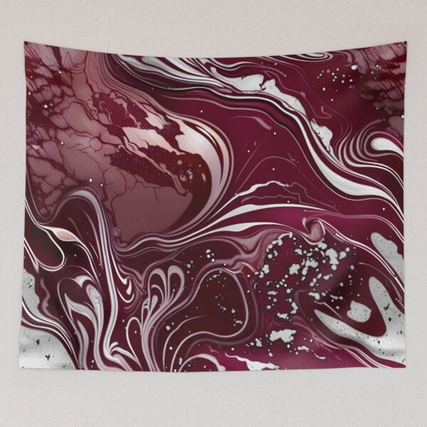 Item preview, Maroon and white marble swirls #11 designed and sold by BirdsnStuff.