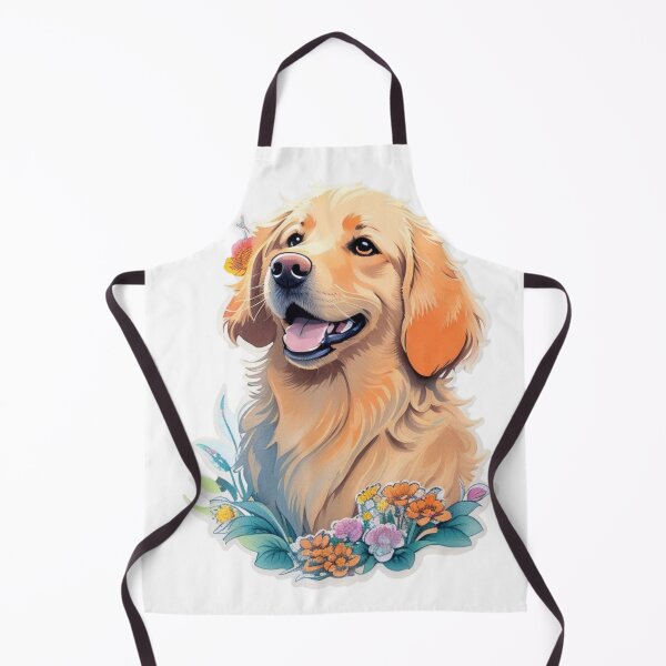Item preview, Cute Golden Retriever Dog Puppy with Watercolor Flowers designed and sold by YourNameMatters.