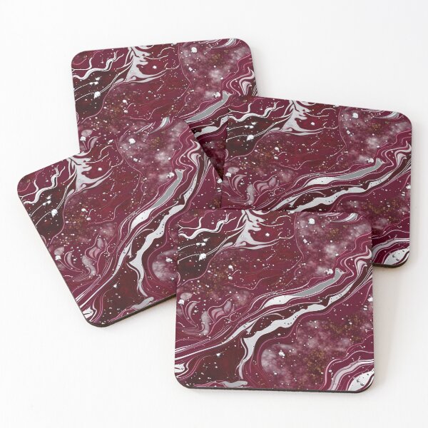 Item preview, Maroon and white marble swirls #12 designed and sold by BirdsnStuff.