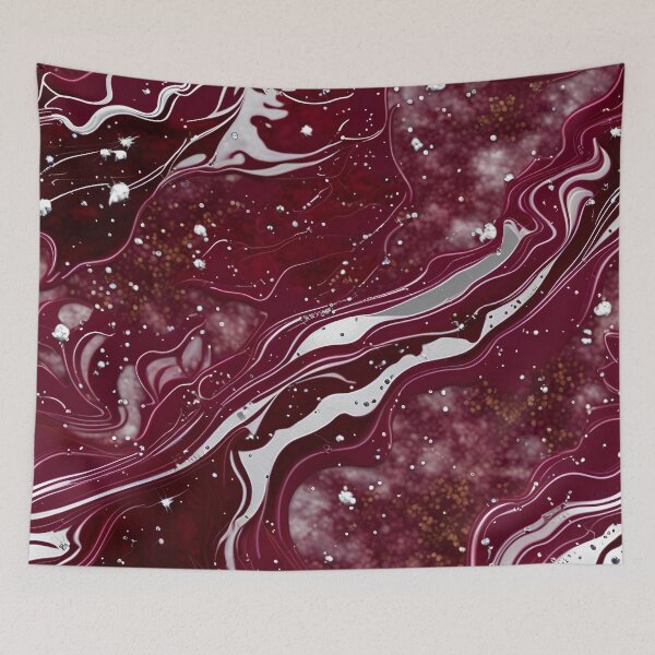 Item preview, Maroon and white marble swirls #12 designed and sold by BirdsnStuff.