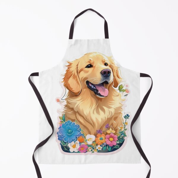Item preview, Charming Golden Retriever Dog Puppy with Watercolor Flowers designed and sold by YourNameMatters.