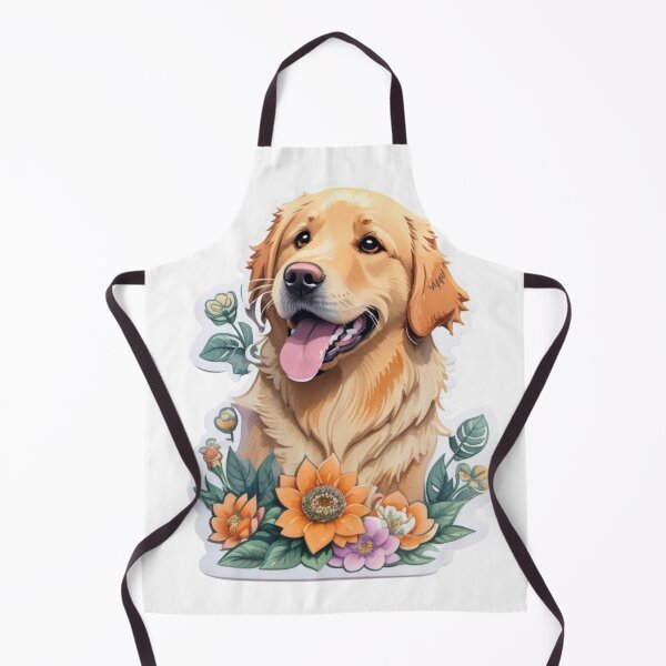 Item preview, Charming Golden Retriever Dog Puppy with Watercolor Flowers designed and sold by YourNameMatters.