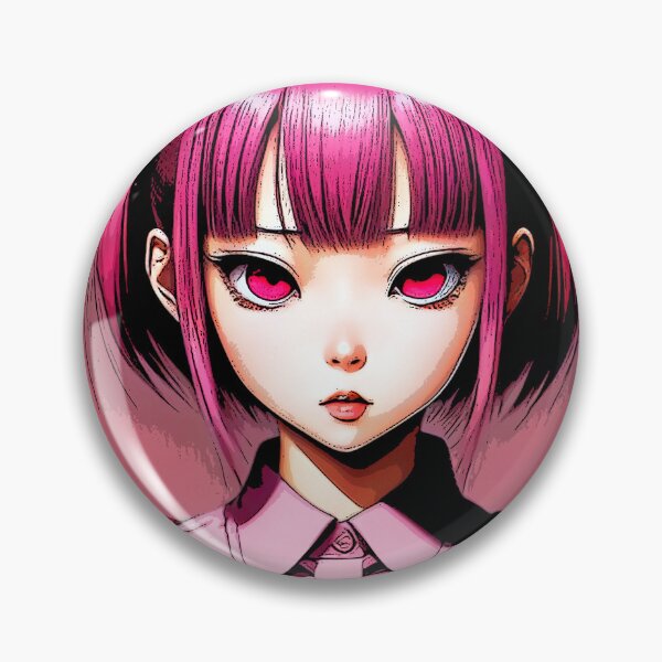 Item preview, Hot Pink Devil with Red Hair Looking At You - Pop Art designed and sold by SpartanDStore.