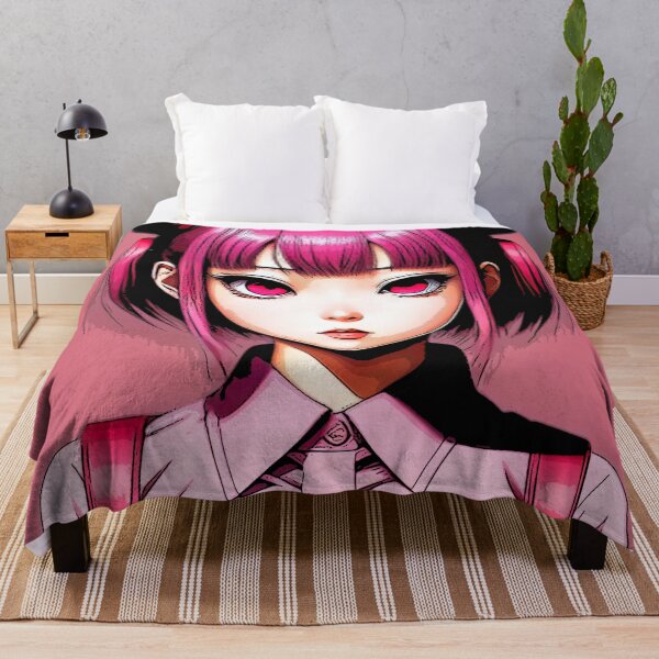 Item preview, Hot Pink Devil with Red Hair Looking At You - Pop Art designed and sold by SpartanDStore.