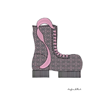 Artwork thumbnail, Pink Pattern Boot by Christine Philbrick