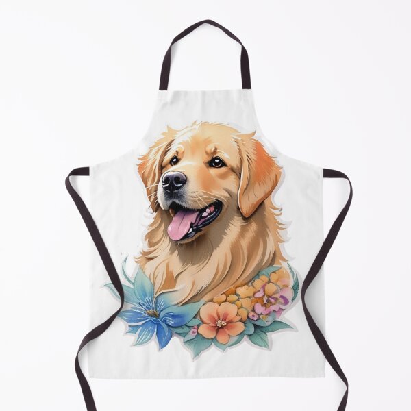 Item preview, Lovely Golden Retriever Dog Puppy with Watercolor Flowers designed and sold by YourNameMatters.