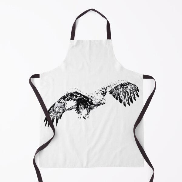 Item preview, Golden Eagle in Flight - Black and White Silhouette designed and sold by rossartstudio.