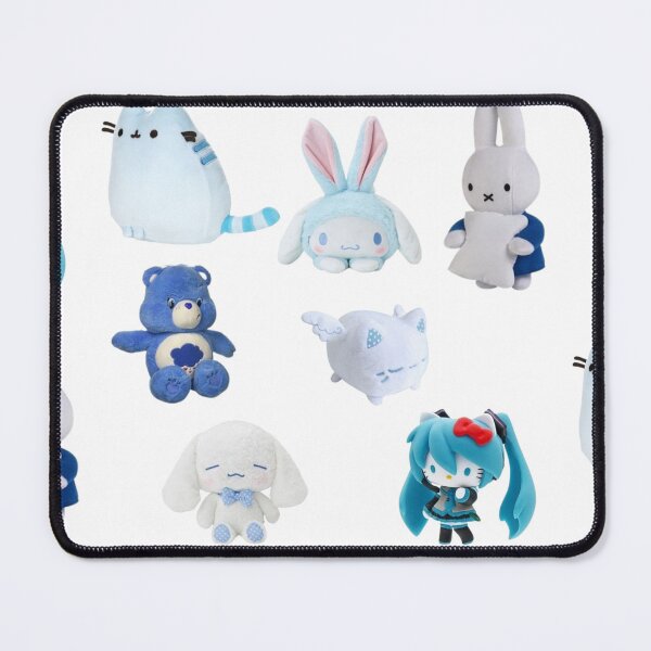 Item preview, Blue Plushie Aesthetic Sticker Pattern designed and sold by angelf0g.