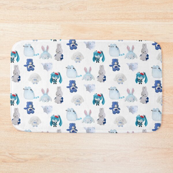 Item preview, Blue Plushie Aesthetic Sticker Pattern designed and sold by angelf0g.
