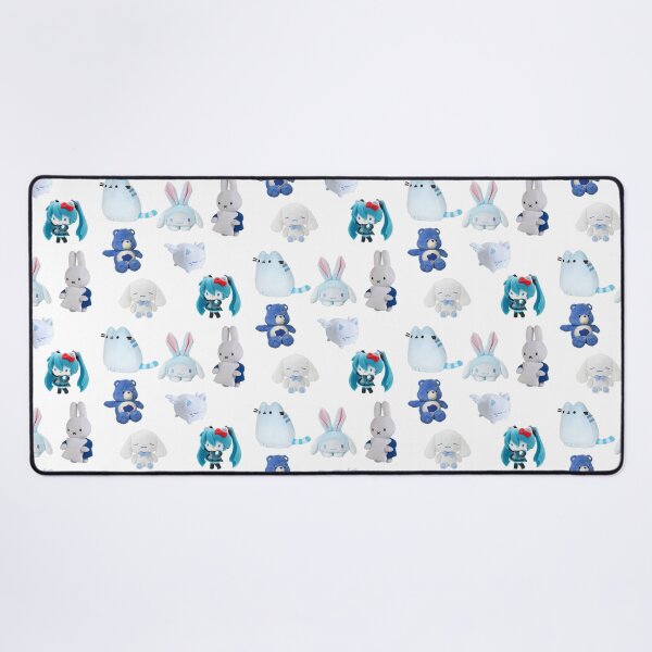Item preview, Blue Plushie Aesthetic Sticker Pattern designed and sold by angelf0g.