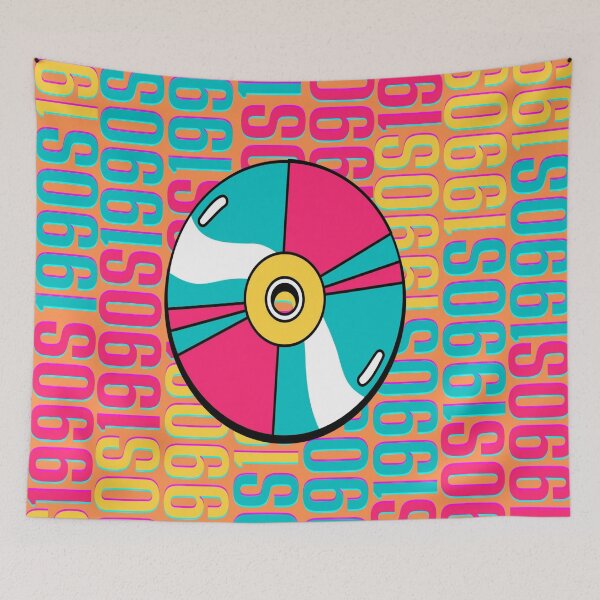 Item preview, 1990s retro design 2 - Orange Background designed and sold by PunjabanJatti.
