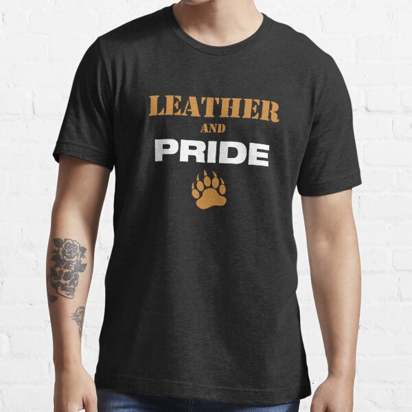 Gay Leather Bear Pride Flag Colors for Gay Bear Cubs T-Shirt, Gay Daddy  Pride Gift Black