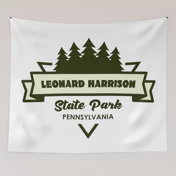 Item preview, Leonard Harrison State Park Pennsylvania Trees And Ribbon designed and sold by bivenart.