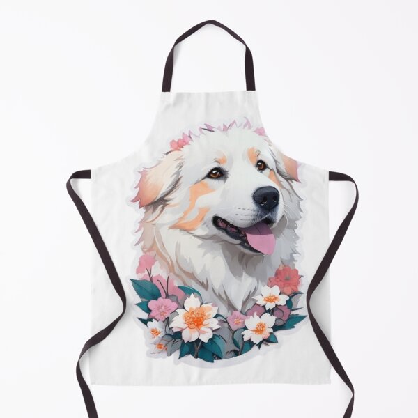 Item preview, Charming Pyrenees Dog Puppy with Watercolor Flowers designed and sold by YourNameMatters.