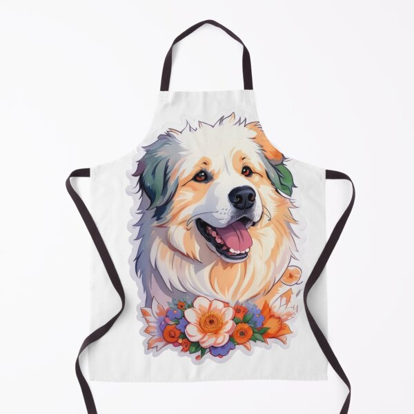 Item preview, Lovely Pyrenees Dog Puppy with Watercolor Flowers designed and sold by YourNameMatters.