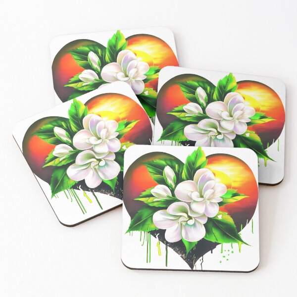 Artikelvorschau, Jasminzweig blühende weiße Blumen entworfen und verkauft von NEUMANN ArtWear Boutique.