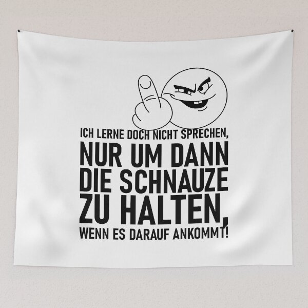 Item preview, I WILL NOT LEARN TO SPEAK white writing designed and sold by pASob-dESIGN.