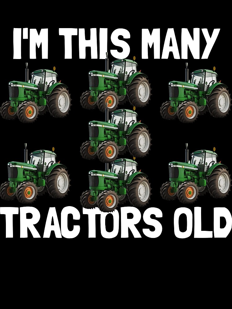 Thumbnail 3 von 3, Tuch, I'm This Many Tractors Old 7 Years Old Boys 7th Birthday Gear designt und verkauft von DynamicDesign.