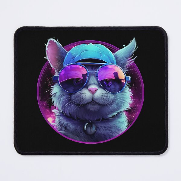 Item preview, Сool cat with glasses in purple color designed and sold by Selfion.