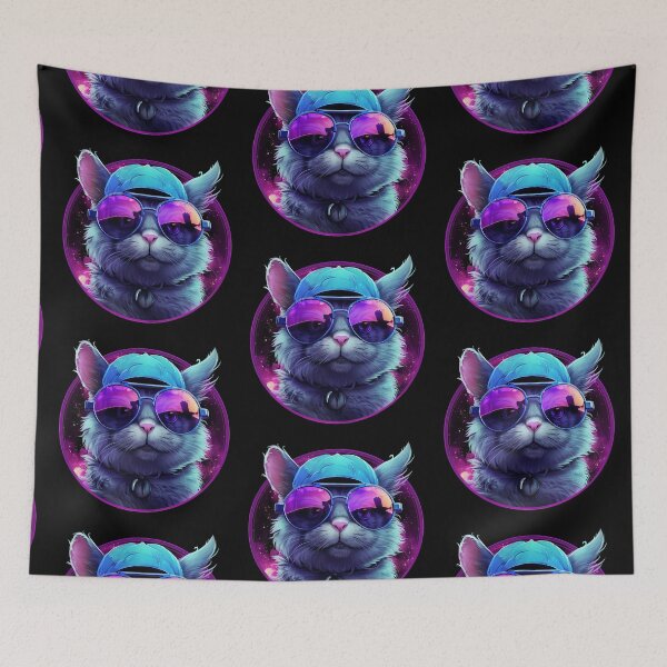 Item preview, Сool cat with glasses in purple color designed and sold by Selfion.