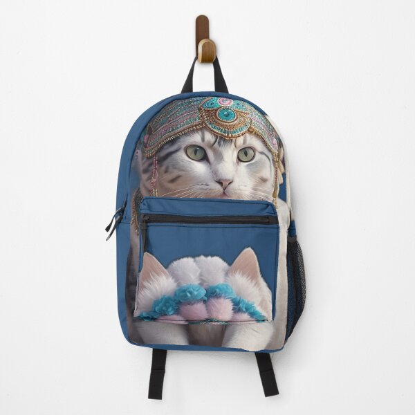 Item preview, Charming Pastel Cat in Intricate Indian Headdress designed and sold by AFUNARTZ.