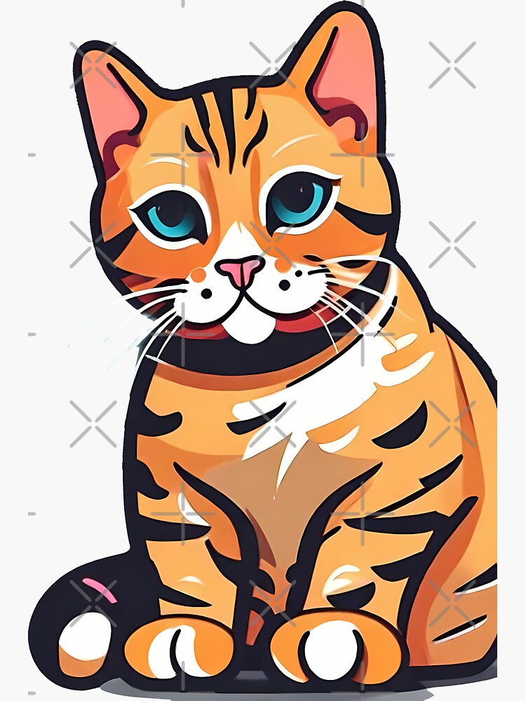 Cute Kawaii Cat Sticker