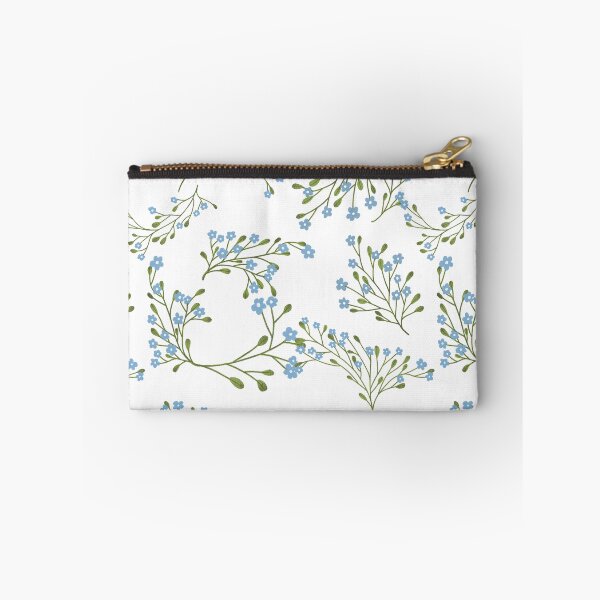 Item preview, Seamless pattern with cute blue flowers designed and sold by pinkyfish1010.