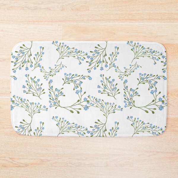 Item preview, Seamless pattern with cute blue flowers designed and sold by pinkyfish1010.