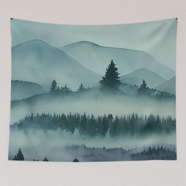 Item preview, Watercolor landscape 6 designed and sold by Red Witch Art.
