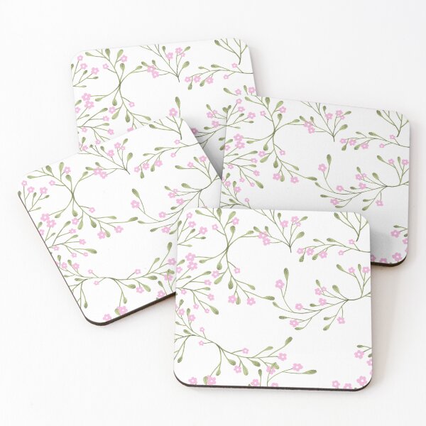 Item preview, Cute pink flowers seamless pattern designed and sold by pinkyfish1010.