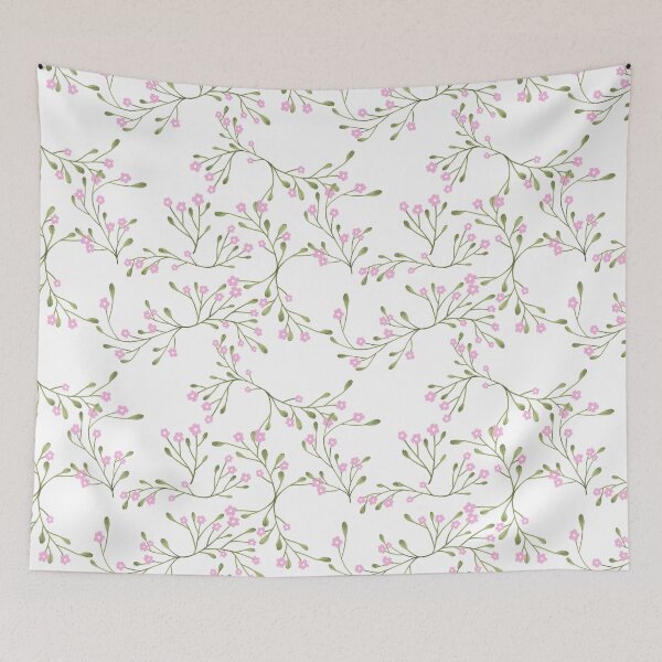 Item preview, Cute pink flowers seamless pattern designed and sold by pinkyfish1010.