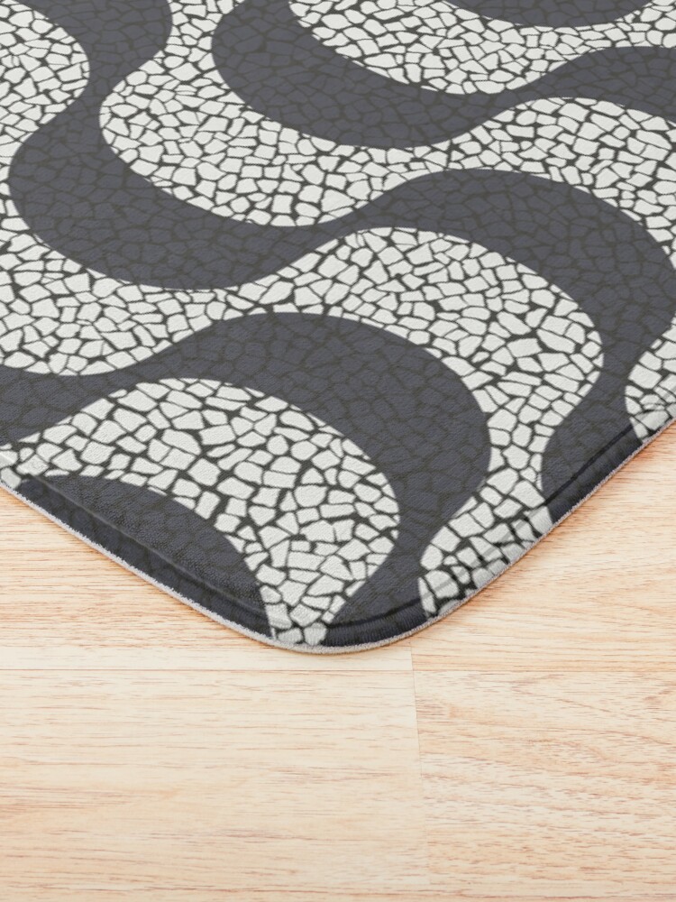 Thumbnail 3 of 6, Bath Mat, Walk the Streets of Rio: Copacabana Sidewalk Theme designed and sold by Renato K.