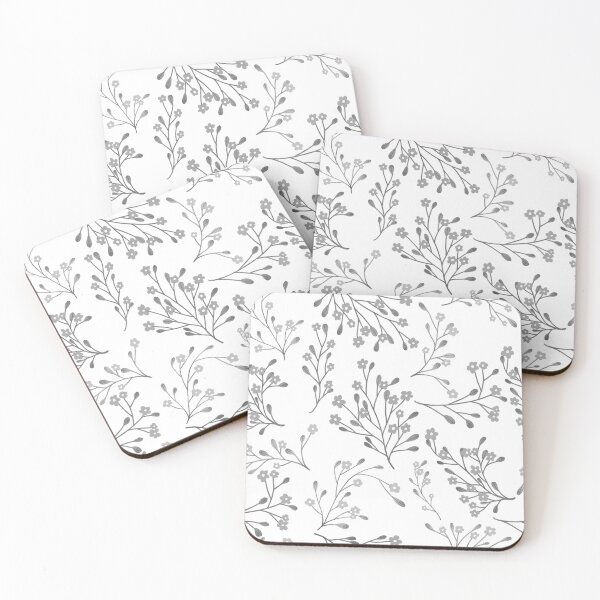 Item preview, Black and white little flower pattern designed and sold by pinkyfish1010.