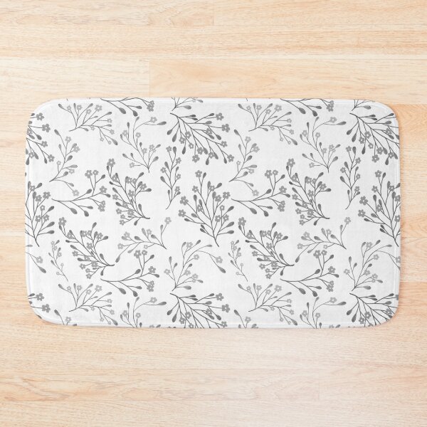 Item preview, Black and white little flower pattern designed and sold by pinkyfish1010.
