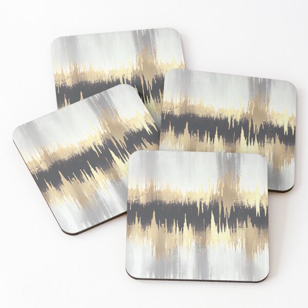 Item preview, Gold and gray abstract painting designed and sold by OtterFactory.