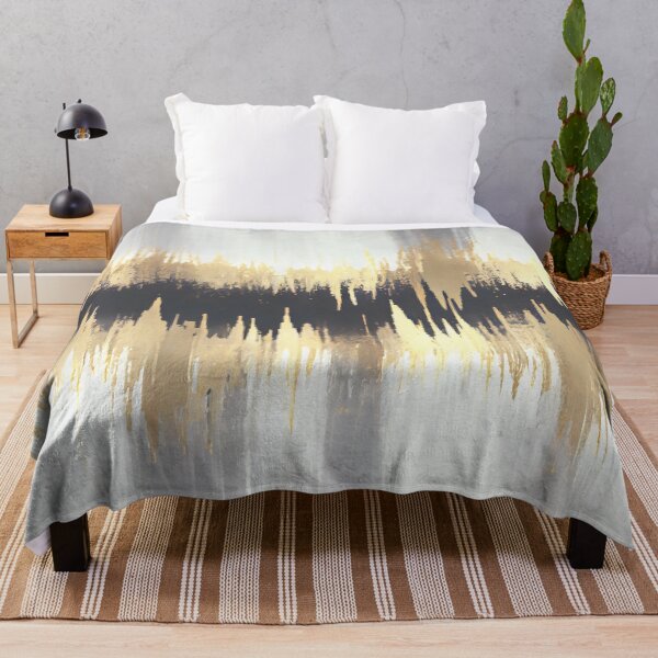 Item preview, Gold and gray abstract painting designed and sold by OtterFactory.