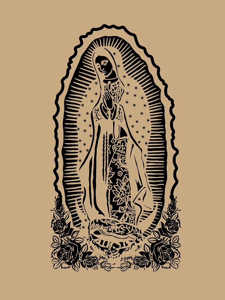 Thumbnail 6 von 6, Premium Oversized Pullover, Virgin Mary Lady of Guadalupe Virgen De Guadalupe Gear designt und verkauft von DynamicDesign.