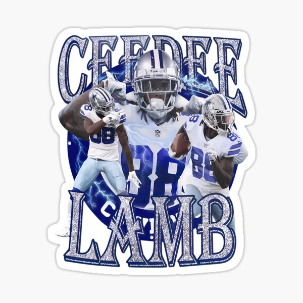 Ceedee, Lamb, Dallascowboys, Football, Players, Black, Basic, Novelty,  Graphics, Female Sticker for Sale by AQVFOII