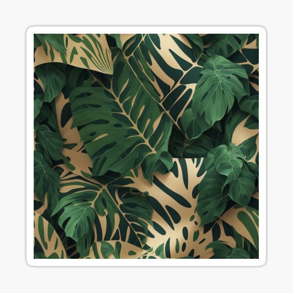 Sticker Jungle seamless camo pattern